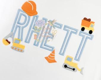 Build Your Own Construction Equipment Minis Bundle of 5 Designs Fill Stitch Machine Embroidery Design