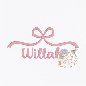 Disegno per ricamo a macchina con punto raso Allie Bow
