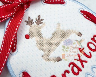 Reindeer Mini Cross Stitch Machine Embroidery Design