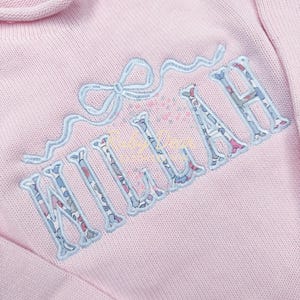 Flowy Long Bow Satin Stitch Heirloom Machine Embroidery Design