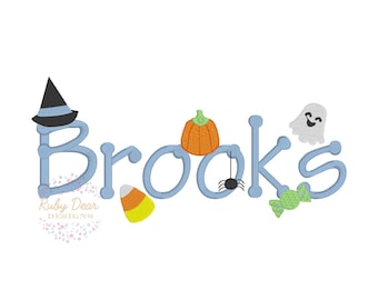 Build Your Own Boy Halloween *Minis Only* Bundle of 6 Designs Satin and Fill Stitch Machine Embroidery Design