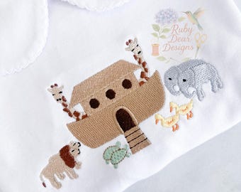 Noah's Ark Fill Stitch Machine Embroidery Design
