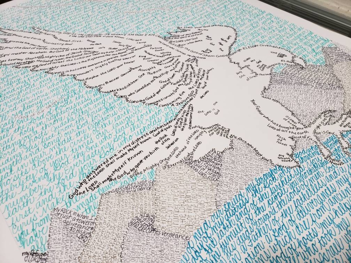 On Wings Like Eagles Word Art Print Christain Wall Hanging | Etsy