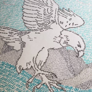 On Wings Like Eagles Word Art Print Christain Wall Hanging Scripture ...
