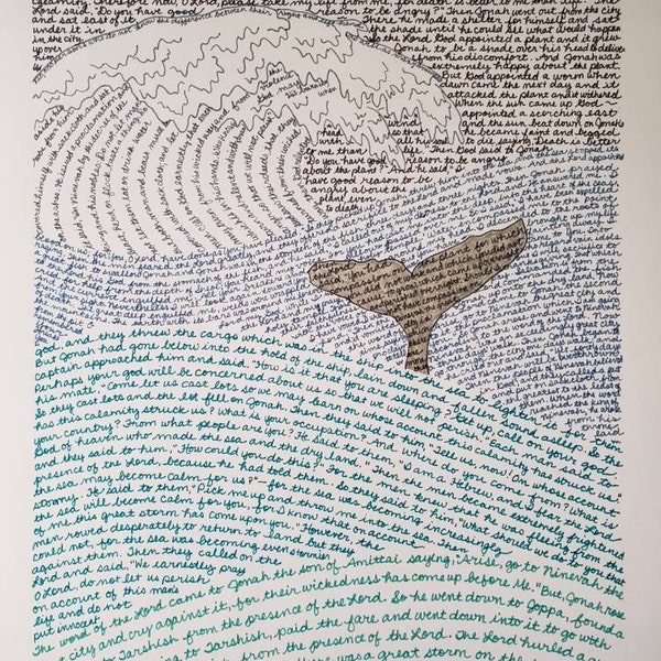 The Book of Jonah Word Art Print