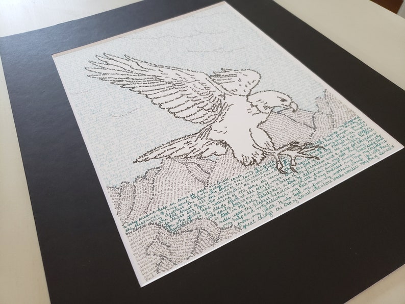 On Wings Like Eagles Word Art Print - Etsy