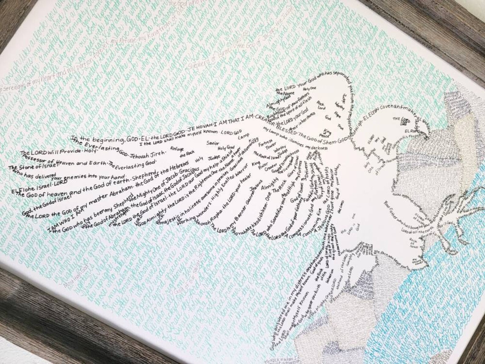 On Wings Like Eagles Word Art Print Christain Wall Hanging - Etsy