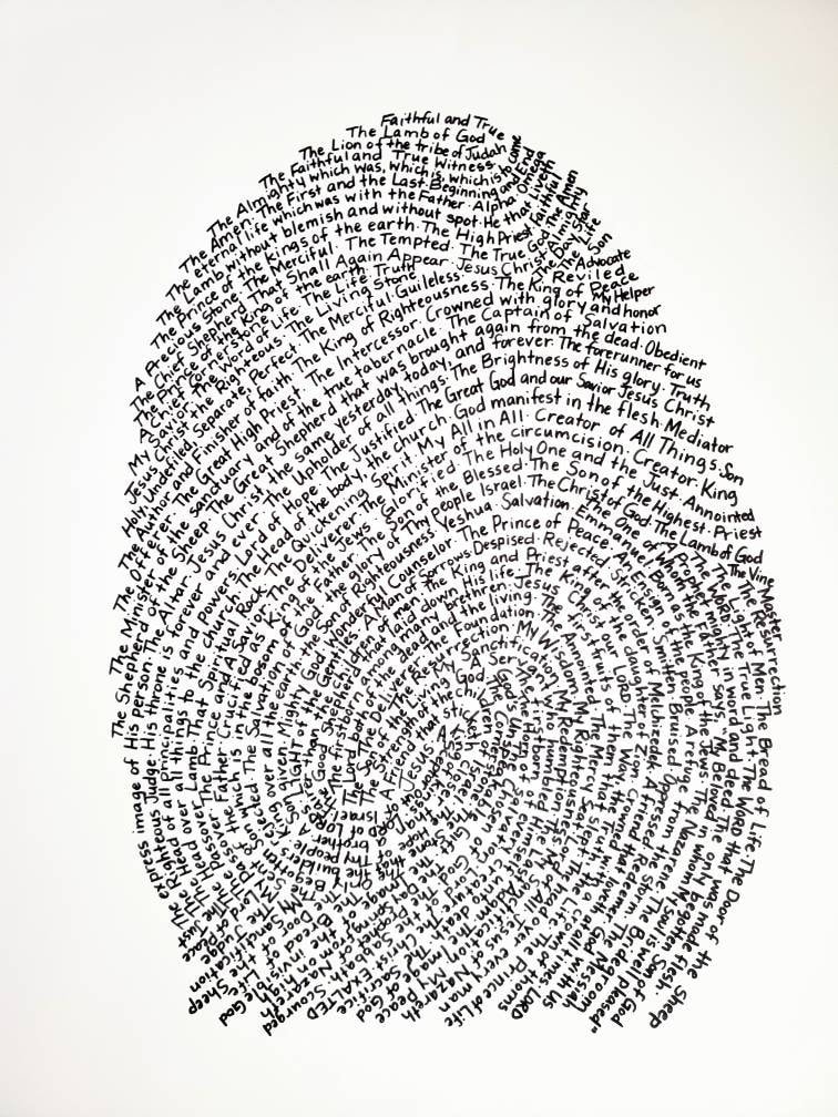 Thumbprint Scripture Wall Art - Etsy