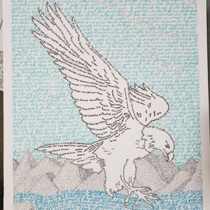 On Wings Like Eagles Word Art Print Christain Wall Hanging | Etsy