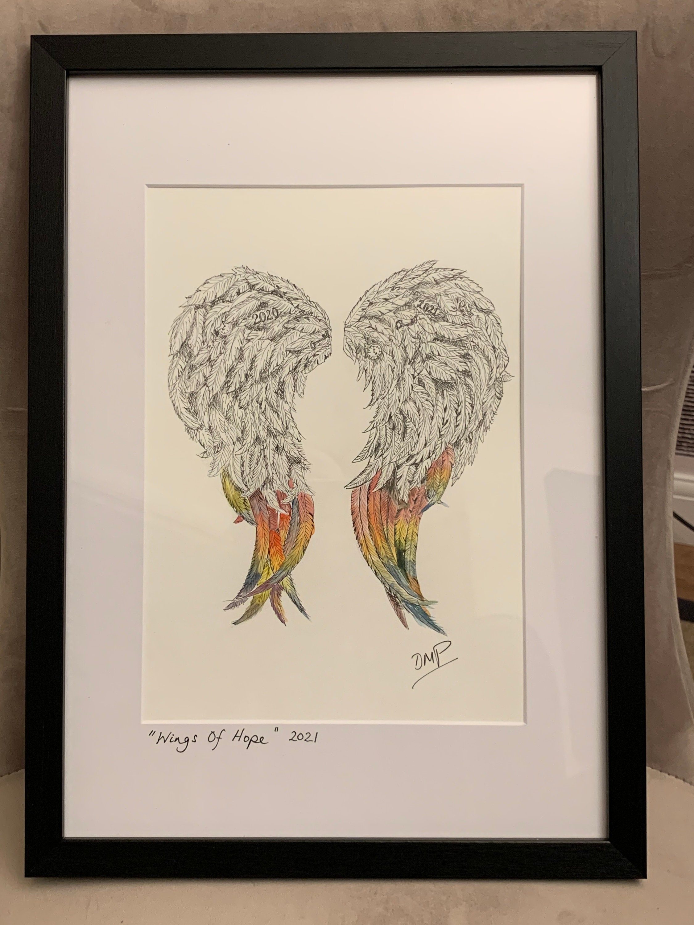 Wings Of Hope Framed Artwork Print Etsy