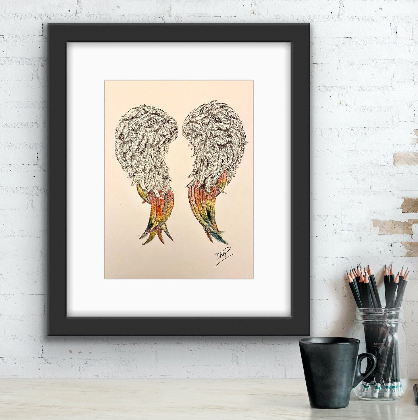Wings Of Hope Framed Artwork Print Etsy