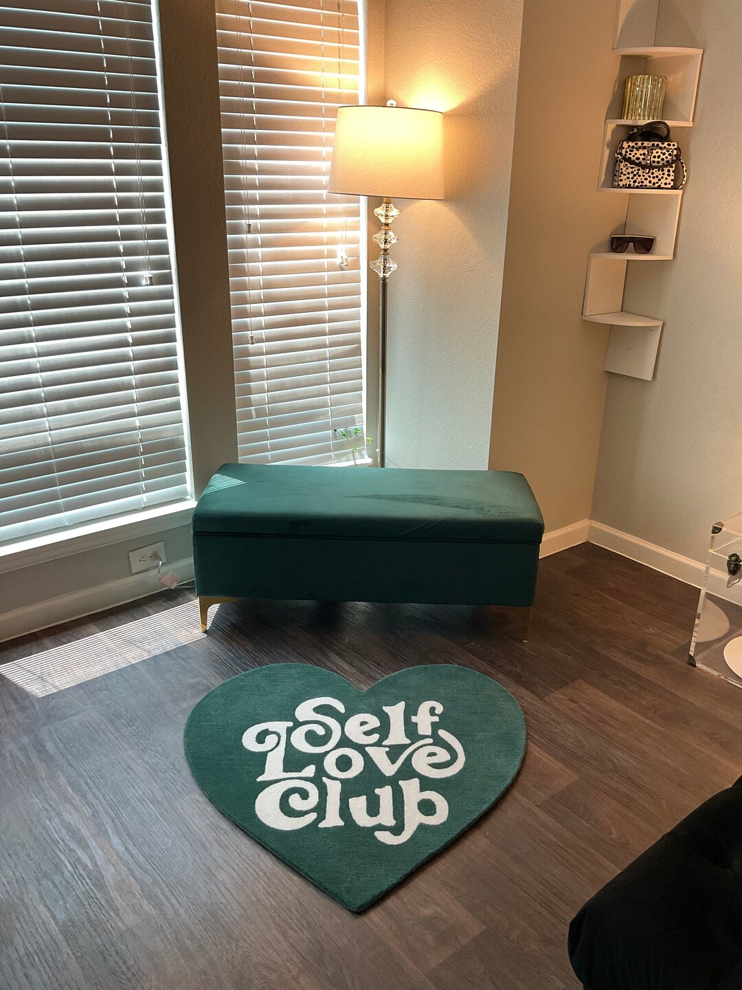 Self Love Club, Heart Shaped Rug, Hand Tufted Rug, Bedroom Rug, Gift