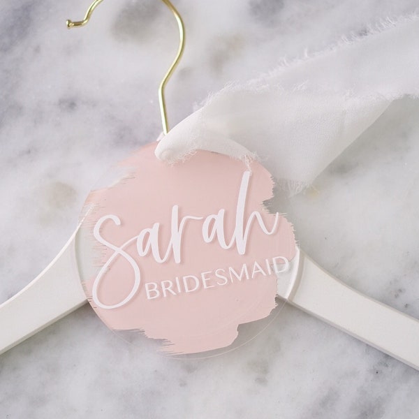 Personalized Acrylic Bridesmaid Hanger Tags - Perfect for Gifts and Bridesmaid Proposals