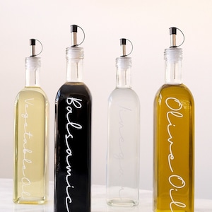 Oil Dispenser Labels, Vinegar Dispenser Labels, Pantry Labels, Minimalist Labels, Vinyl Decal, Oil & Vinegar, Pantry Decals, Kitchen