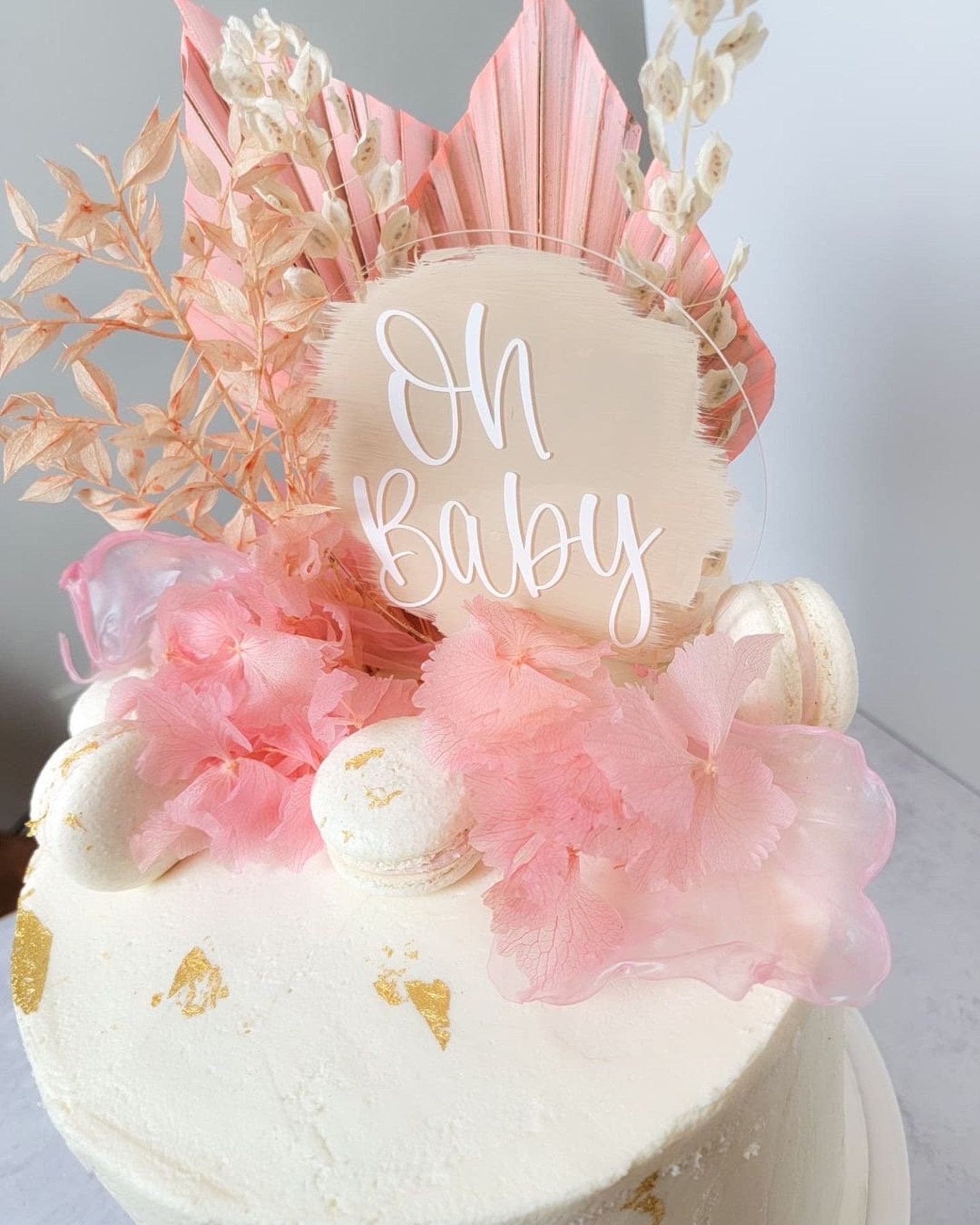 Oh Baby Cake Topper Acrylic Cake Topper Hello Baby Etsy