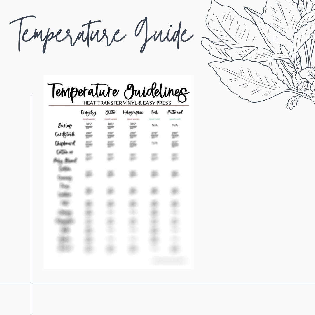 Cricut Heat Guide For Beginners [Time & Temp Charts for Different Mate –  HTVRONT