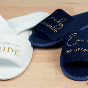 Bride Slippers Bridesmaid Slippers Bridal Slippers Wedding Slippers Bridesmaid Gift for Her Bridesmaid Proposal Will You Be My Bridesmaid