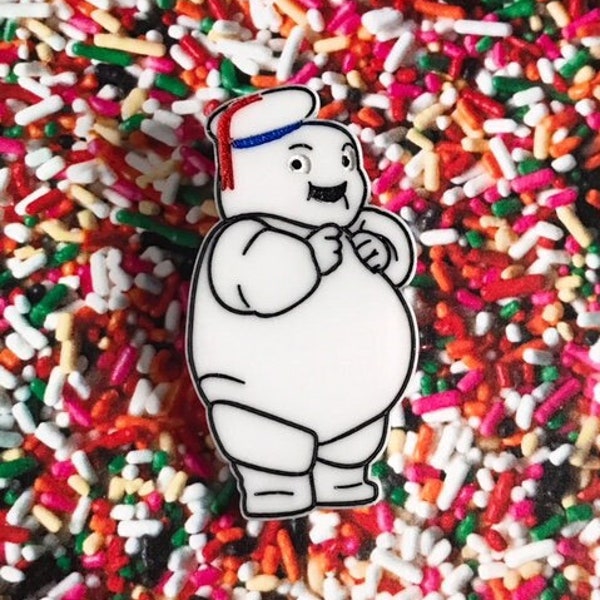 Mini Stay Puft Marshmallow Man Mini Stay Puft Pin Stay Puft Marshmallow Man Pin Ghostbusters Pin Ghostbusters Fan Art Acrylic Pin