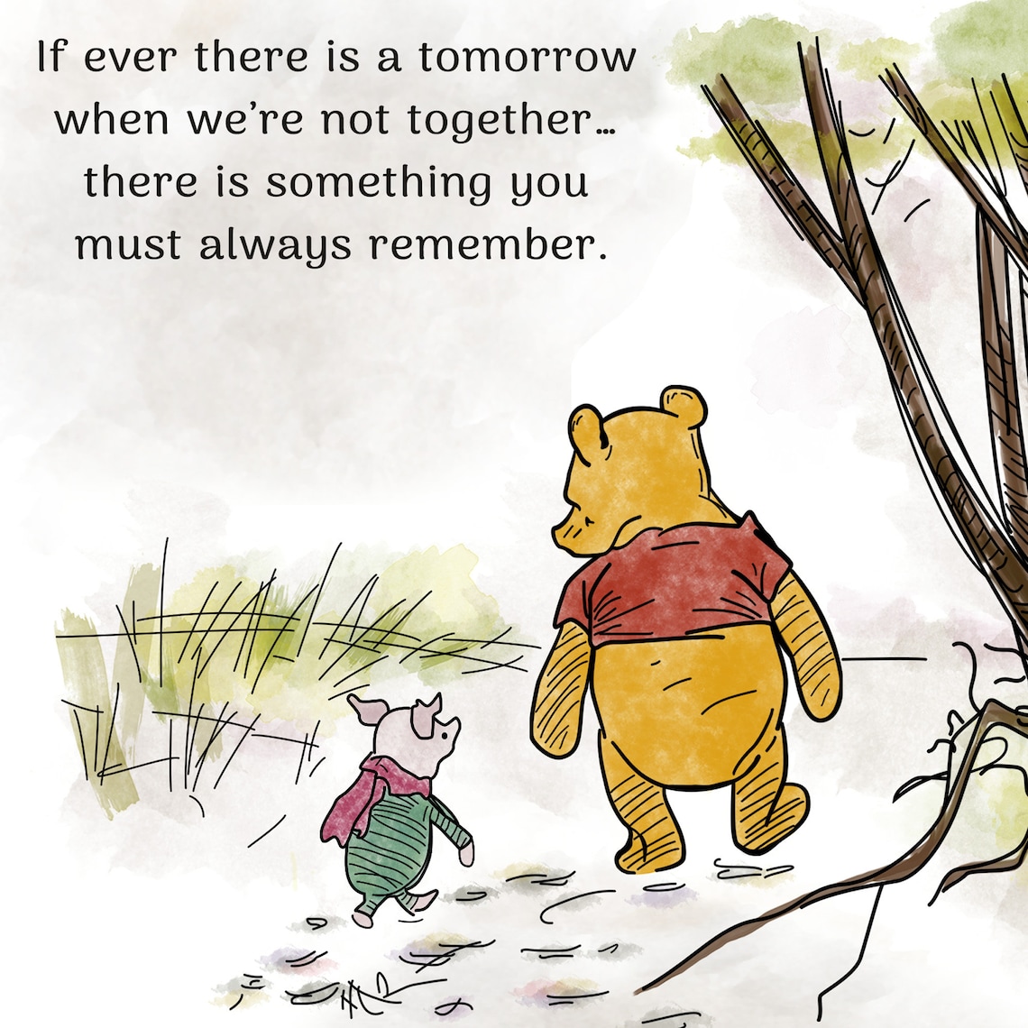 If Ever There Is A Tomorrow Classic Winnie The Pooh Quotes Etsy