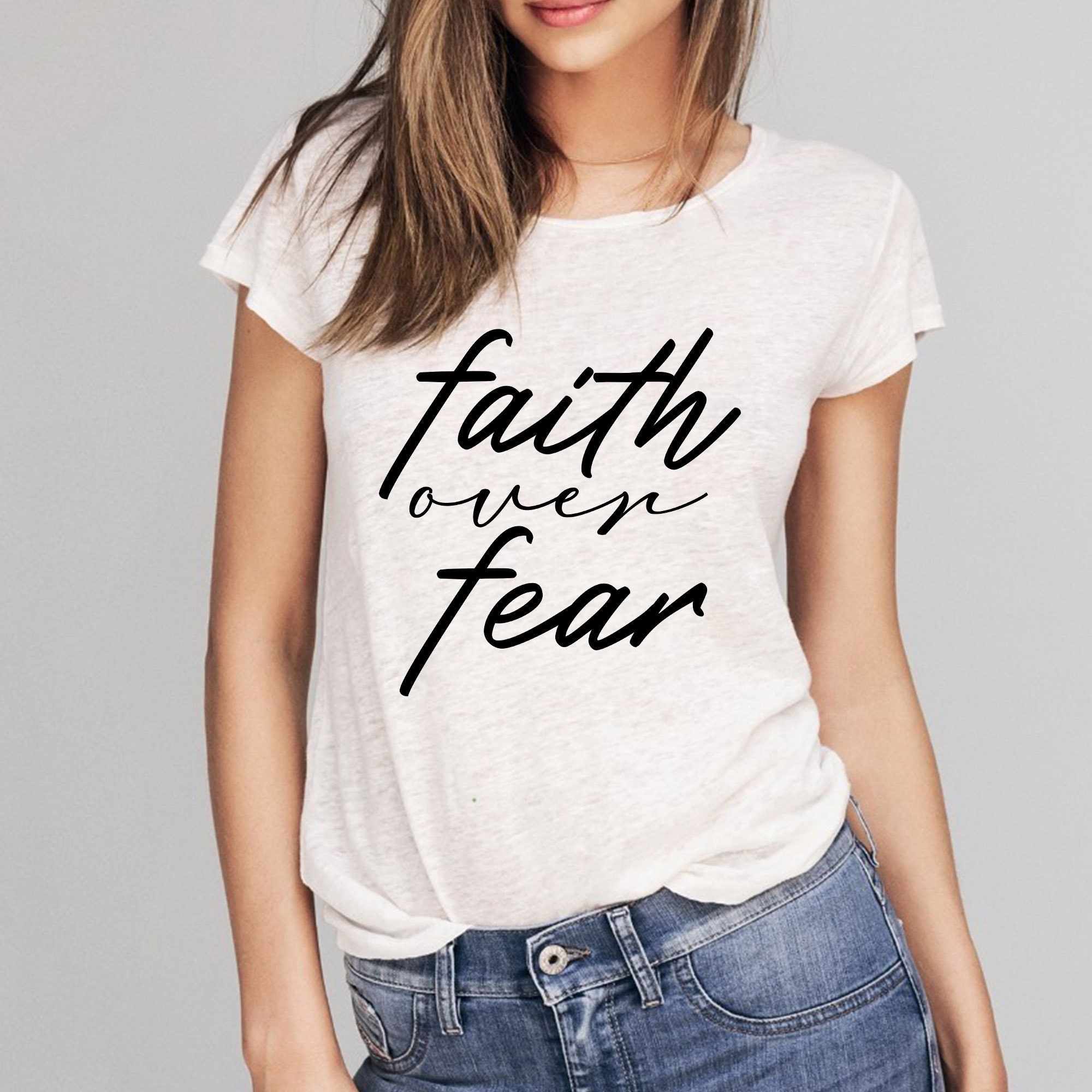 Faith over Fear svg fashionable shirt svg design svg for | Etsy