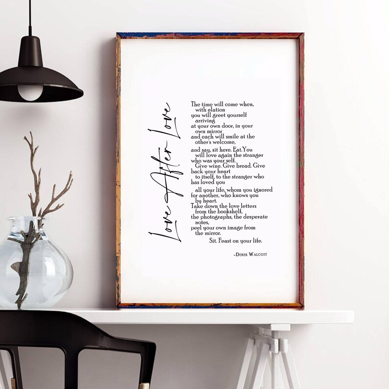 Derek Walcott Love After Love Poems Print Poem Wall Art Poem Etsy Derek Walcott Love After Love Poems Print Poem Wall Art Poem Etsy