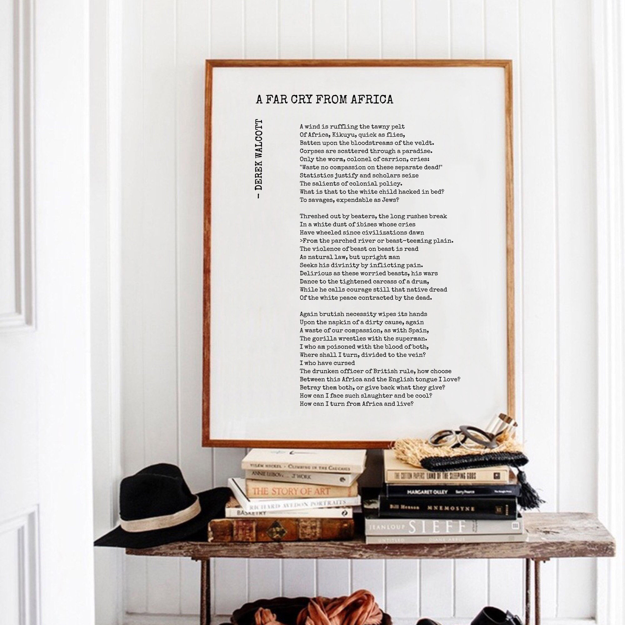 A Far Cry From Africa Derek Walcott Print Poem Print Etsy