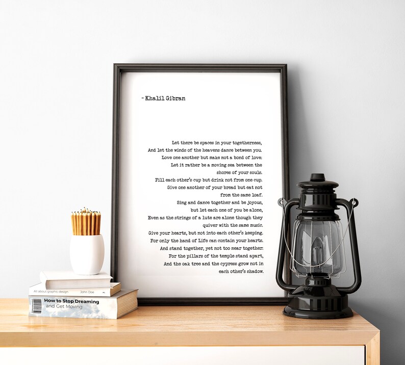 Quil y ait Khalil Gibran mariage amour Citation