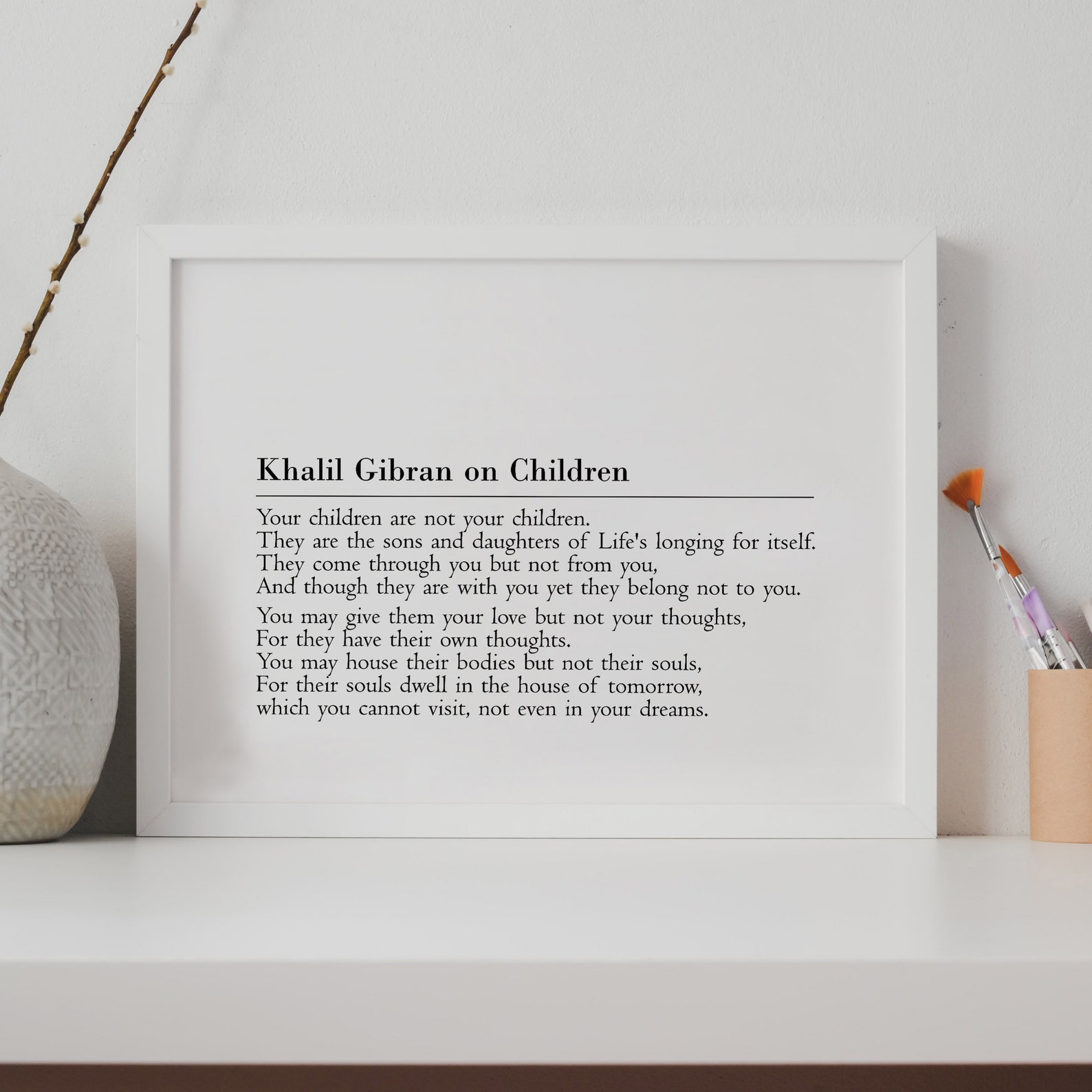Khalil Gibran on Children Your children are not quote | Etsy