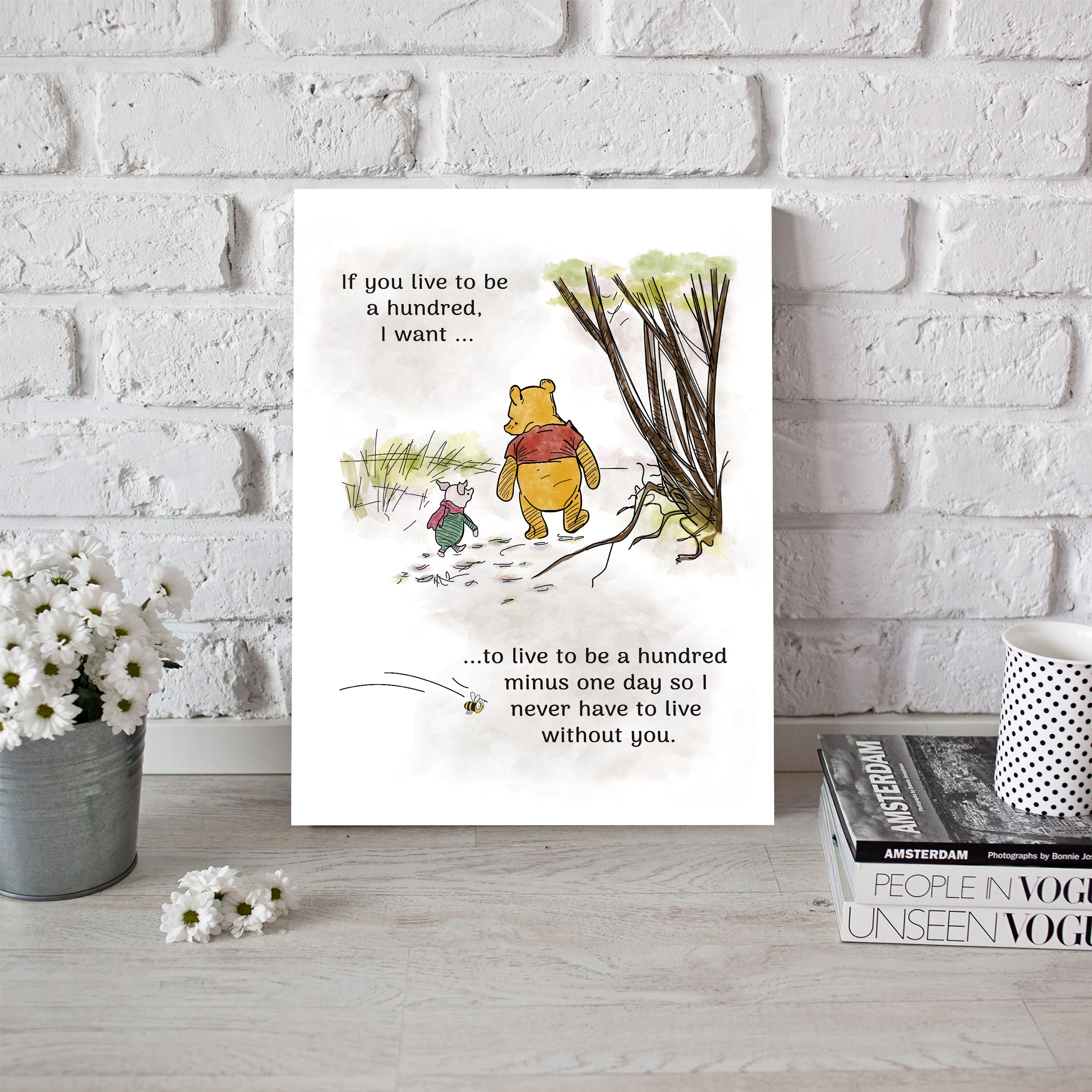 Als je woont Classic Winnie de Poeh citaat afdrukbaar voor