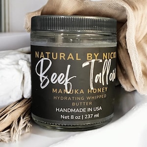 Wiped Talg Hautcreme | Grasgefüttert | Manuka Honig | Zitronengras | Weihrauch