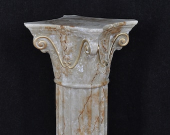 Beautiful column, marble effect, unique decoration for your home, perfect for a gift, made in Europe, 83 cm