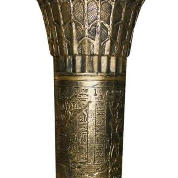 Colonne égyptienne avec hiéroglyphes, décoration unique pour votre maison, parfaite pour un cadeau, fabriquée en Europe, 89 cm