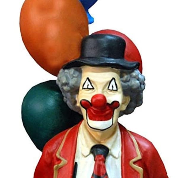 Clown avec des ballons, une décoration unique pour votre maison, parfait comme cadeau, fabriqué en Europe, 58 cm