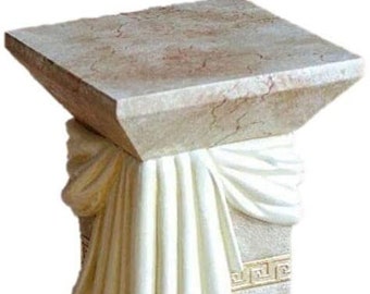 Preciosa columna efecto mármol, decoración única para tu hogar, perfecta para regalo, fabricada en Europa, 81 cm
