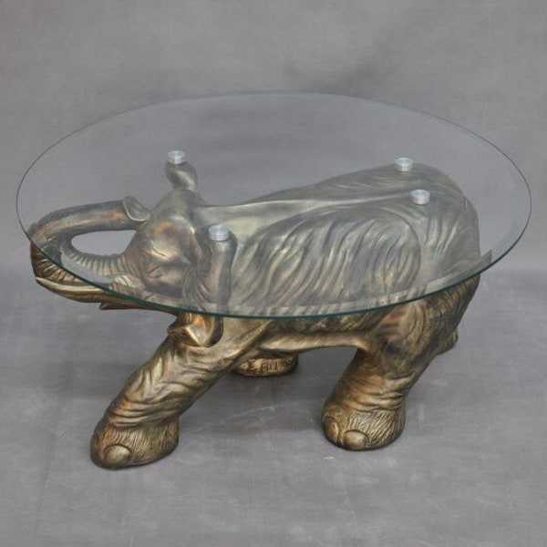 Tableau éléphant, éléphant, table, parfait pour un cadeau, décoration unique pour votre maison, fabriqué en Europe, maison de luxe