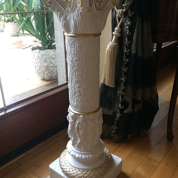 Beautiful, column, richly decorated, unique decoration for your home, perfect for a gift, made in Europe, 74 cm