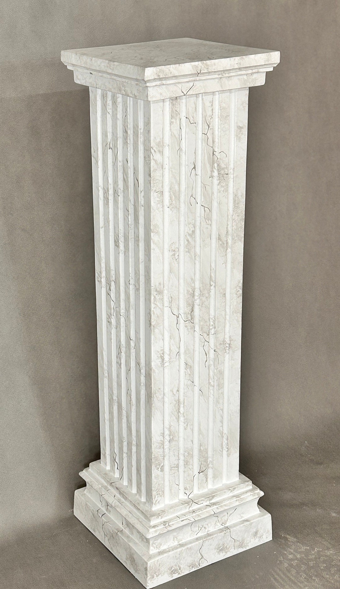 Pedestal Pedestal Antique Marble Effect Hand Painted Pedestal Etsy UK