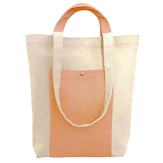 Canvas Tote Bag With Pockets and Compartments, Work Tote Bag