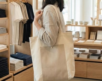 Tan Canvas Tote Bag Free Pouch Set for Women Tote Bag for Work Tote for Bachelorette Party Gift Bag Bridesmaids Tote Bridal Party Gift