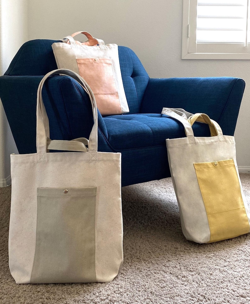 canvas tote with compartments