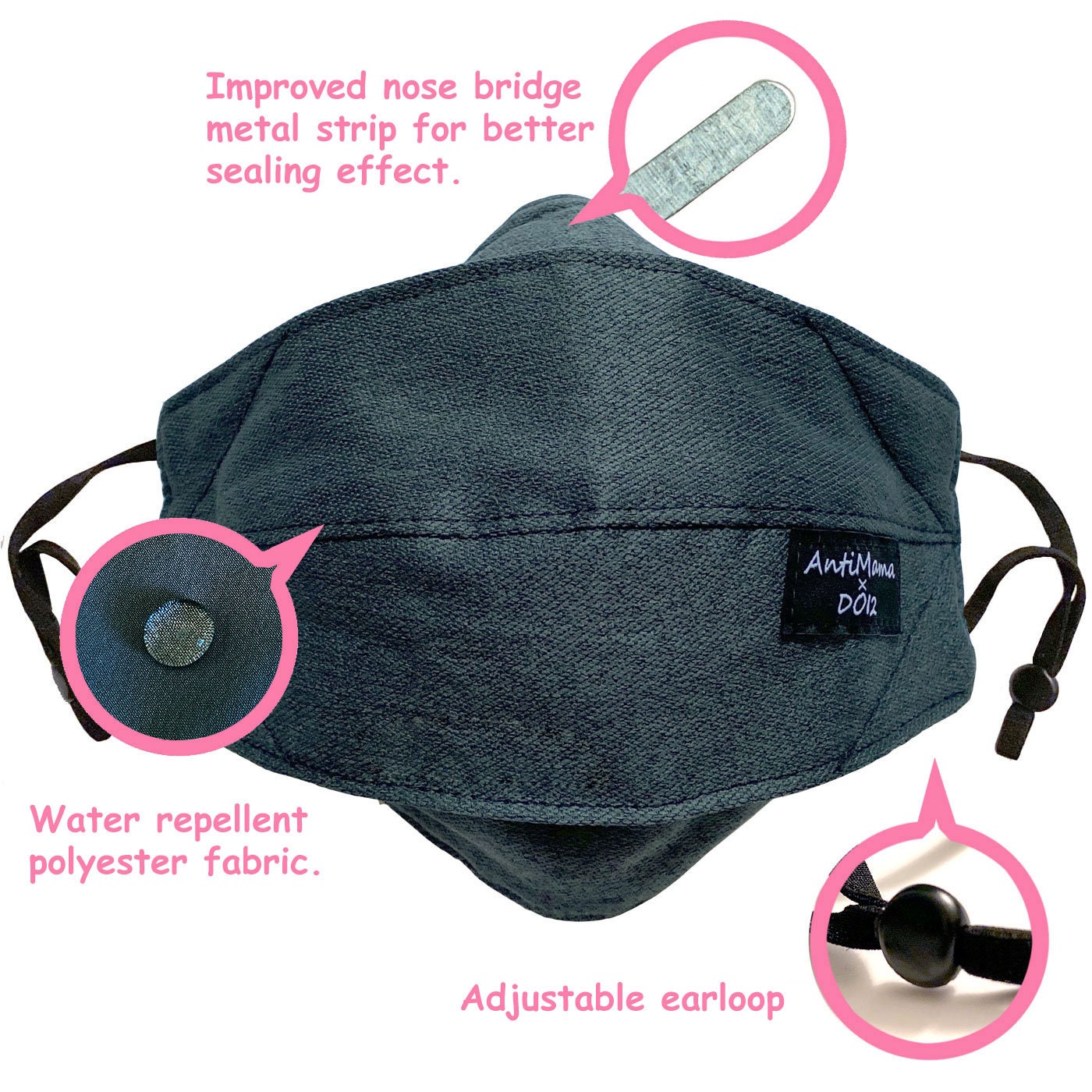 Pack of 3 Masks Easy Breathe Face Masks Washable and Etsy