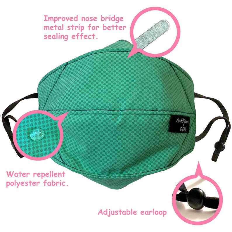 Family Pack Face Mask Easy Breath Face Mask Filter Pocket Etsy