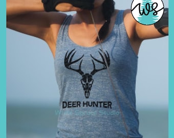 Deer Hunter Deer Skull Cut File SVG