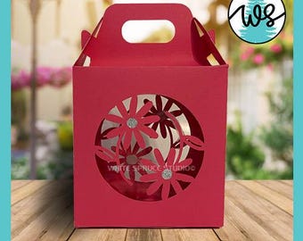 3D Flower Gift Box Template: Paper Purse SVG (Digital Download)