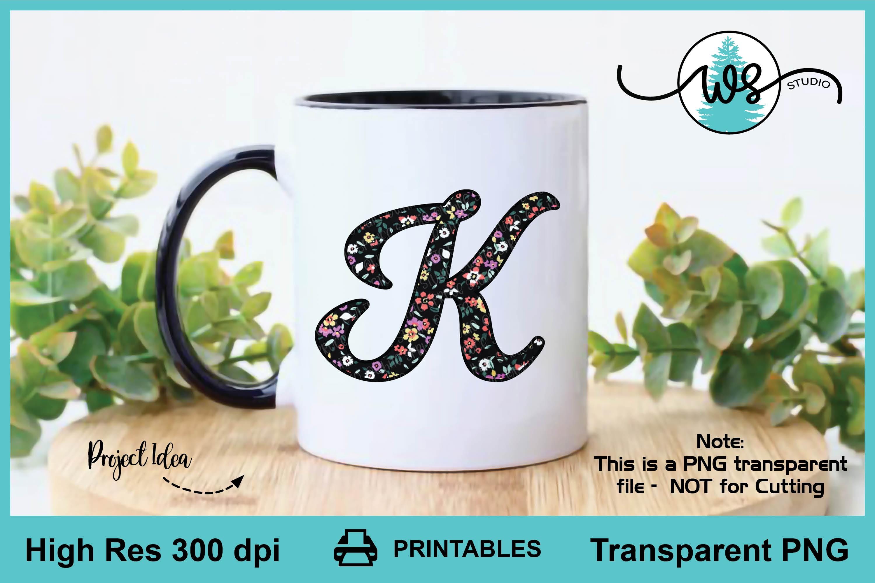 Floral Alphabet Letters: Printable PNG Clipart Bundle - Etsy