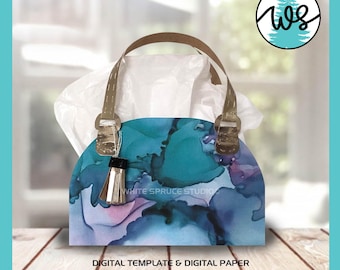 3D Paper Purse SVG Template: Gift Box, Treat Holder (Digital Download)