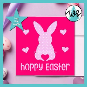 Hase Karte SVG, Hase Karte Topper, Osterhase Karte SVG, Osterhase SVG, Machen Sie Ihre eigene Karte mit Cricut, Kartenvorlage svg, Häschen svg