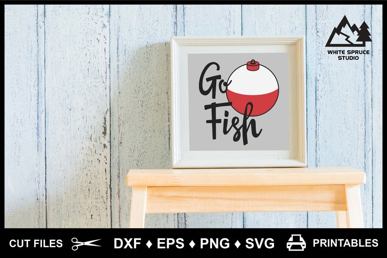 Download Go Fish Fishing Bobber dxf EPS PNG SVG Silhouette Cricut Cut | Etsy