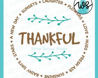 SVG automne reconnaissant : citation automne, décoration d'intérieur (téléchargement numérique)