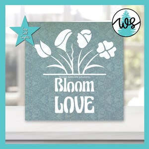 Flower Card Template SVG, Flower Card Topper, Flower Card SVG, Make Your Own Card with Cricut, Card Template svg, Floral Card Template svg